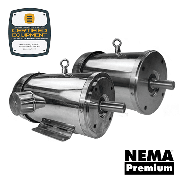 1HP 3PH 143TC TEFC 1800 230/460V WB SS WD