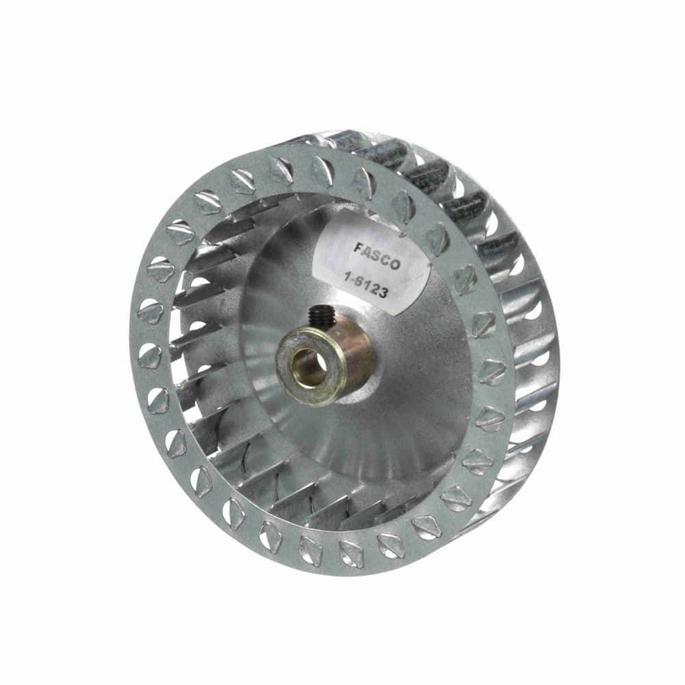 Single Inlet Blower Wheel, 4" X 0.88" X 5/16", CW