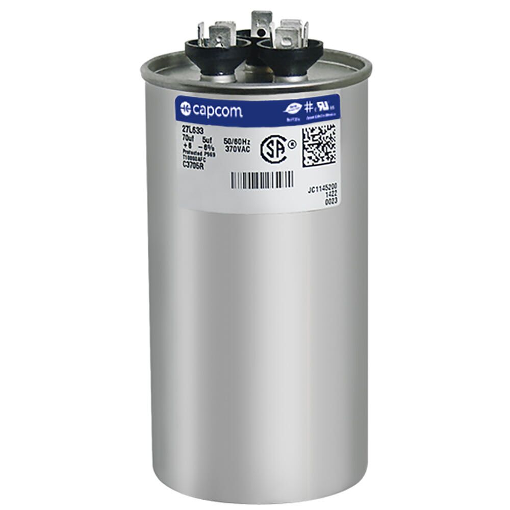 CAP RUN 70+5uF 370V RND 2.5" X 4.75"