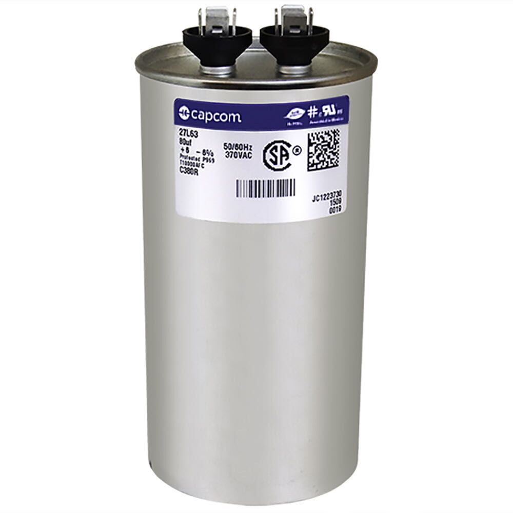 CAP RUN 80uF 370V RND 2.5" X 4.75"
