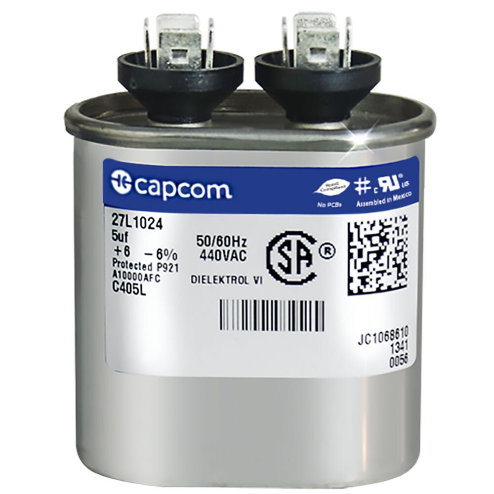 CAP RUN 5uF 440V OVL 1.25" X 2.16" X 2.12"