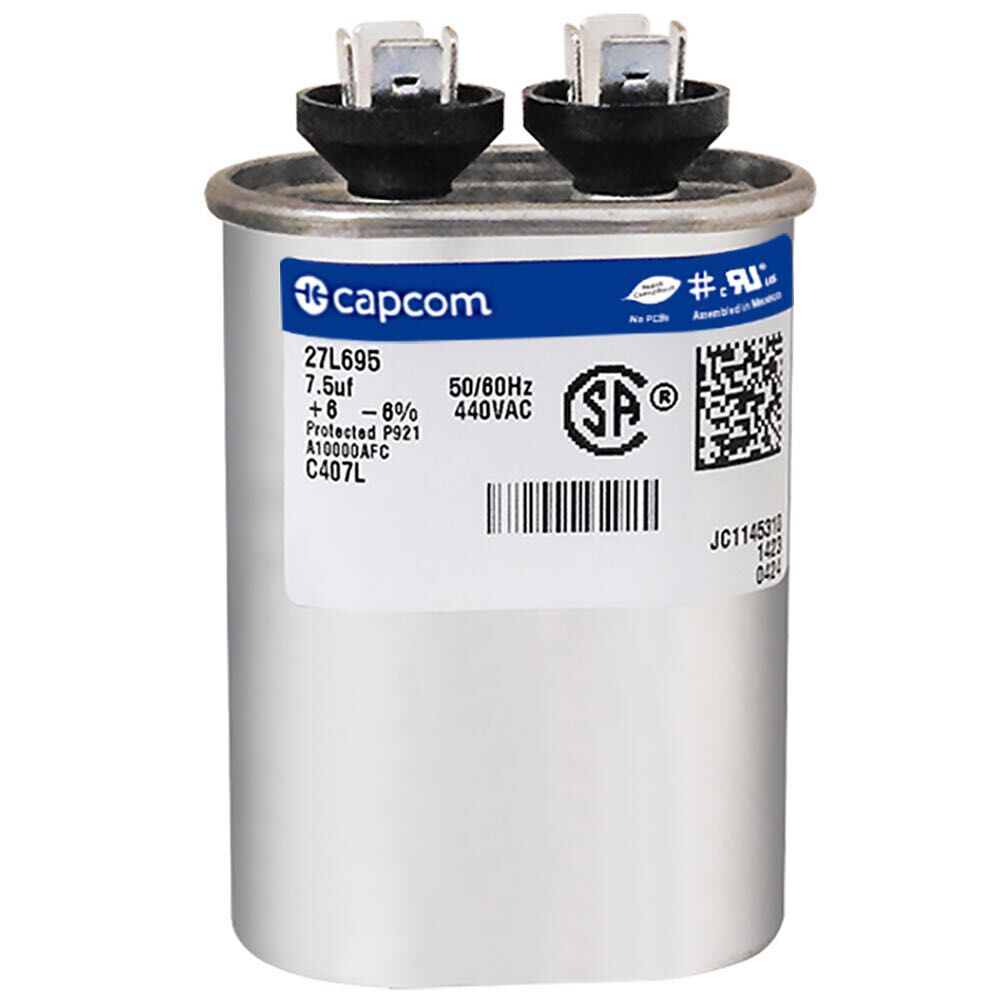 CAP RUN 7.5uF 440V OVL 1.25" X 2.16" X 2.88"
