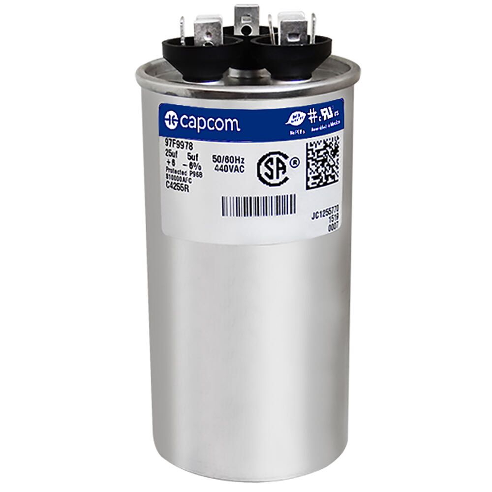 CAP RUN 25+5uF 440V RND 2" X 3.88"