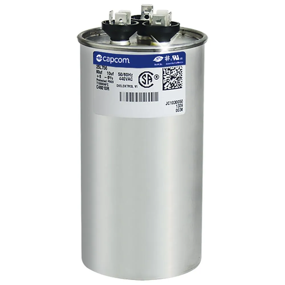 CAP RUN 60+10uF 440V RND 2.5" X 4.75"