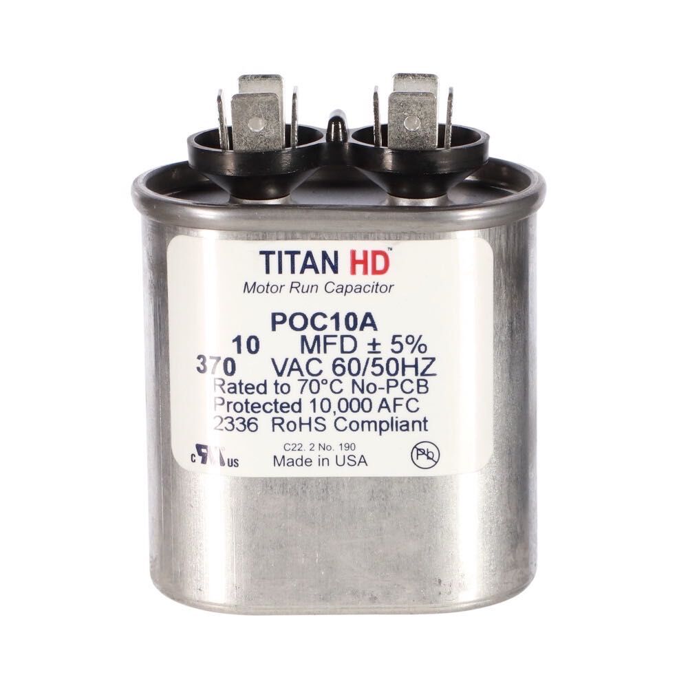 CAP RUN 10uF 370V OVL 2" X 1.25" X 2.19"