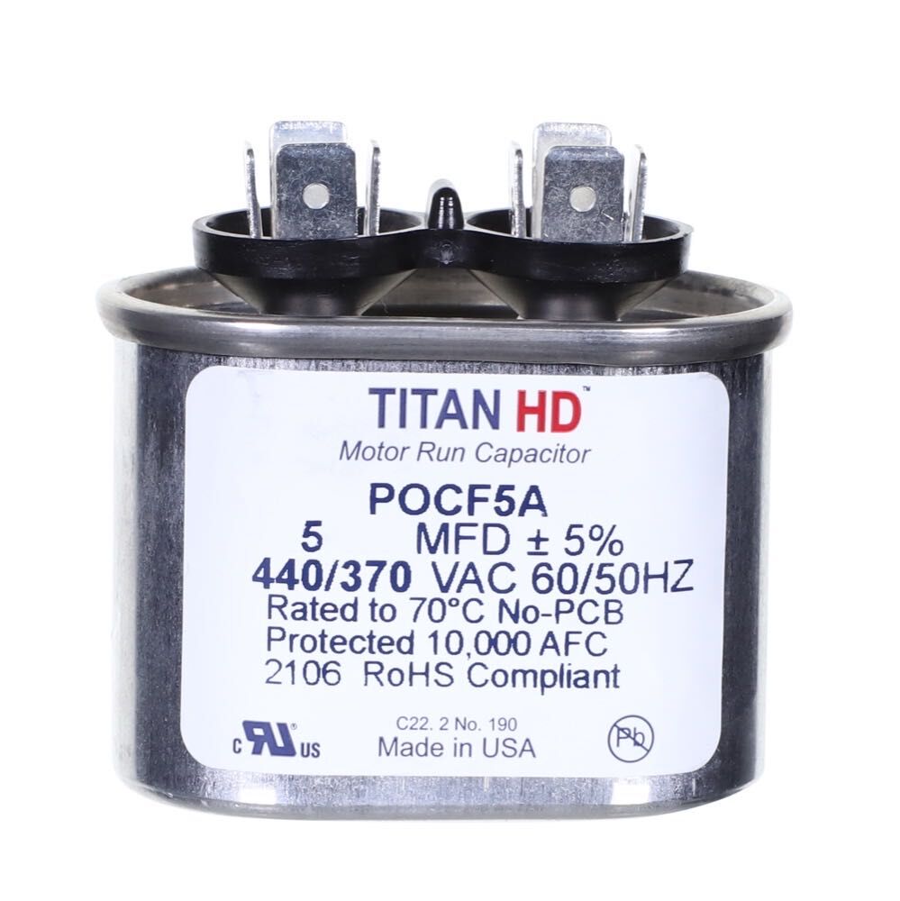 CAP RUN 5uF 440V OVL 2" X 1.25" X 1.56"